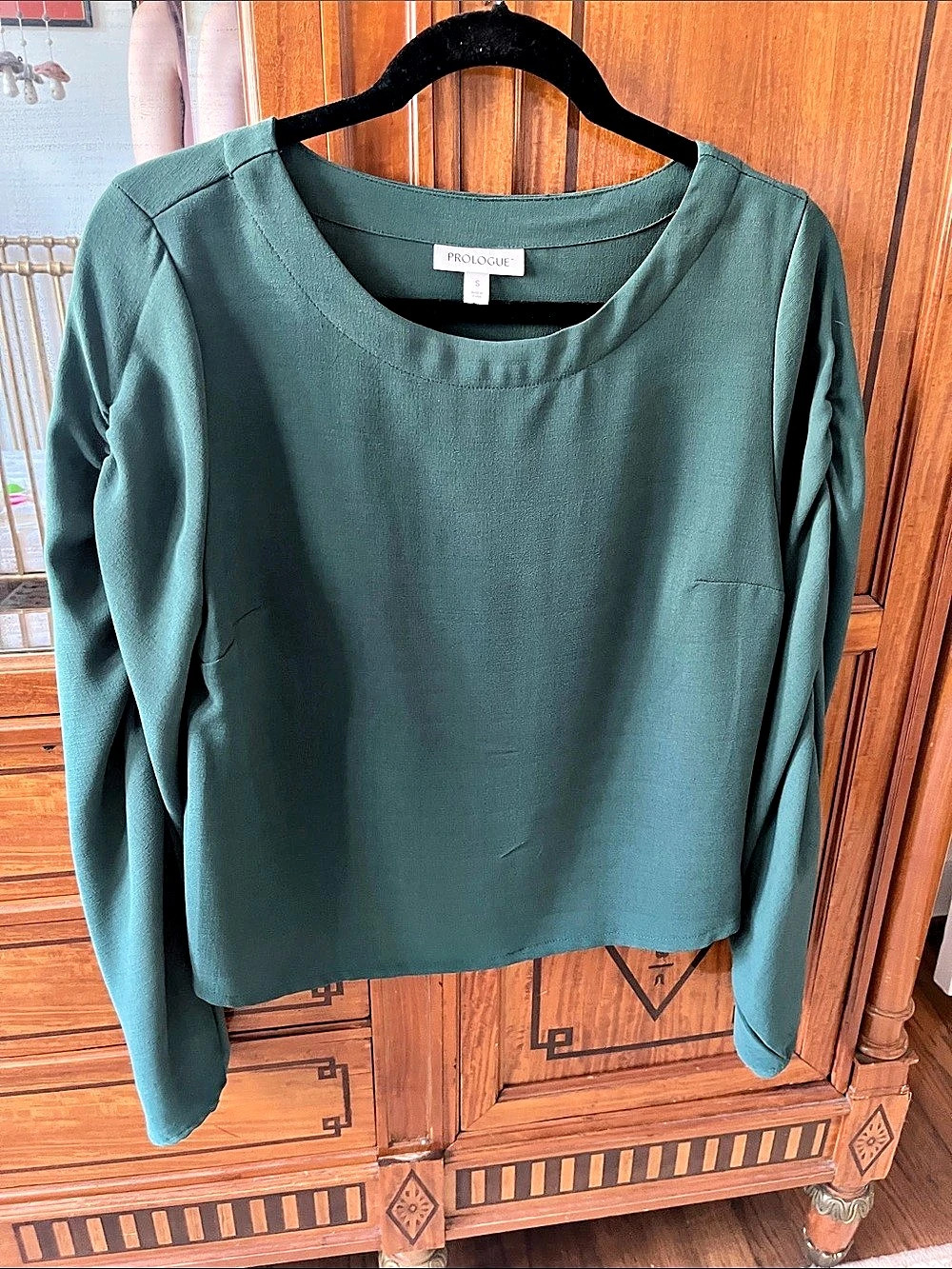 Prologue Long Sleeve Blouse in Green Size Small Like New